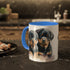 Rottweiler Pupies - Color Accent Mugs, 11oz